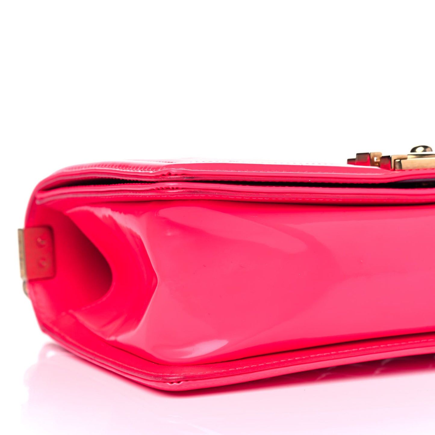 Patent Quilted Medium Boy Flap Pink