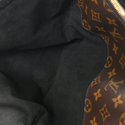 Louis Vuitton Monogram Flower Zipped Tote MM Black 5 of 9