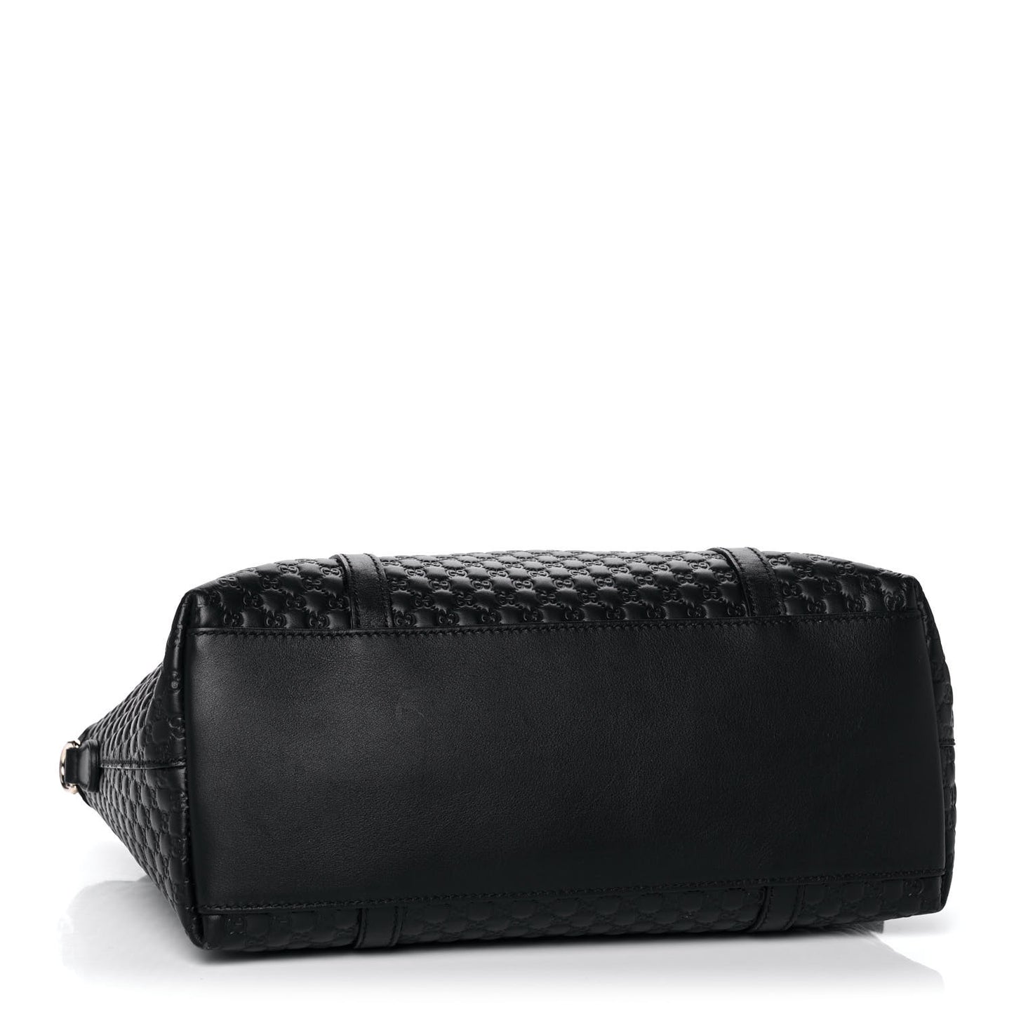 Soft Microguccissima Small Zippered Satchel Black