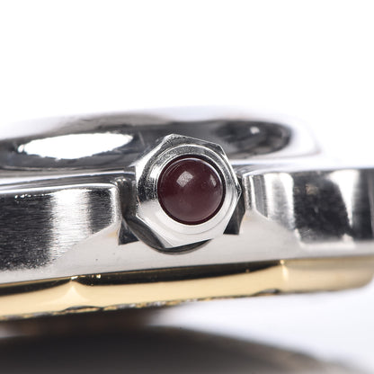 Cartier Stainless Steel 18K Yellow Gold Diamond 25mm Santos Octagon Automatic Watch Black 10 of 11