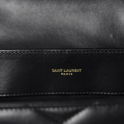 Saint Laurent Calfskin Y Quilted Monogram Medium Loulou Chain Satchel Black 8 of 11