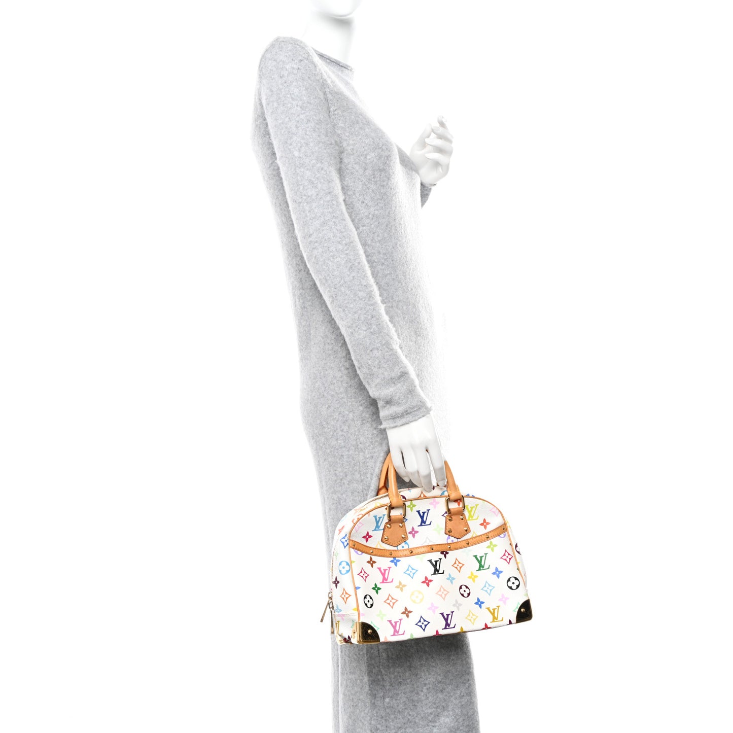 LOUIS VUITTON Monogram Multicolor Trouville White