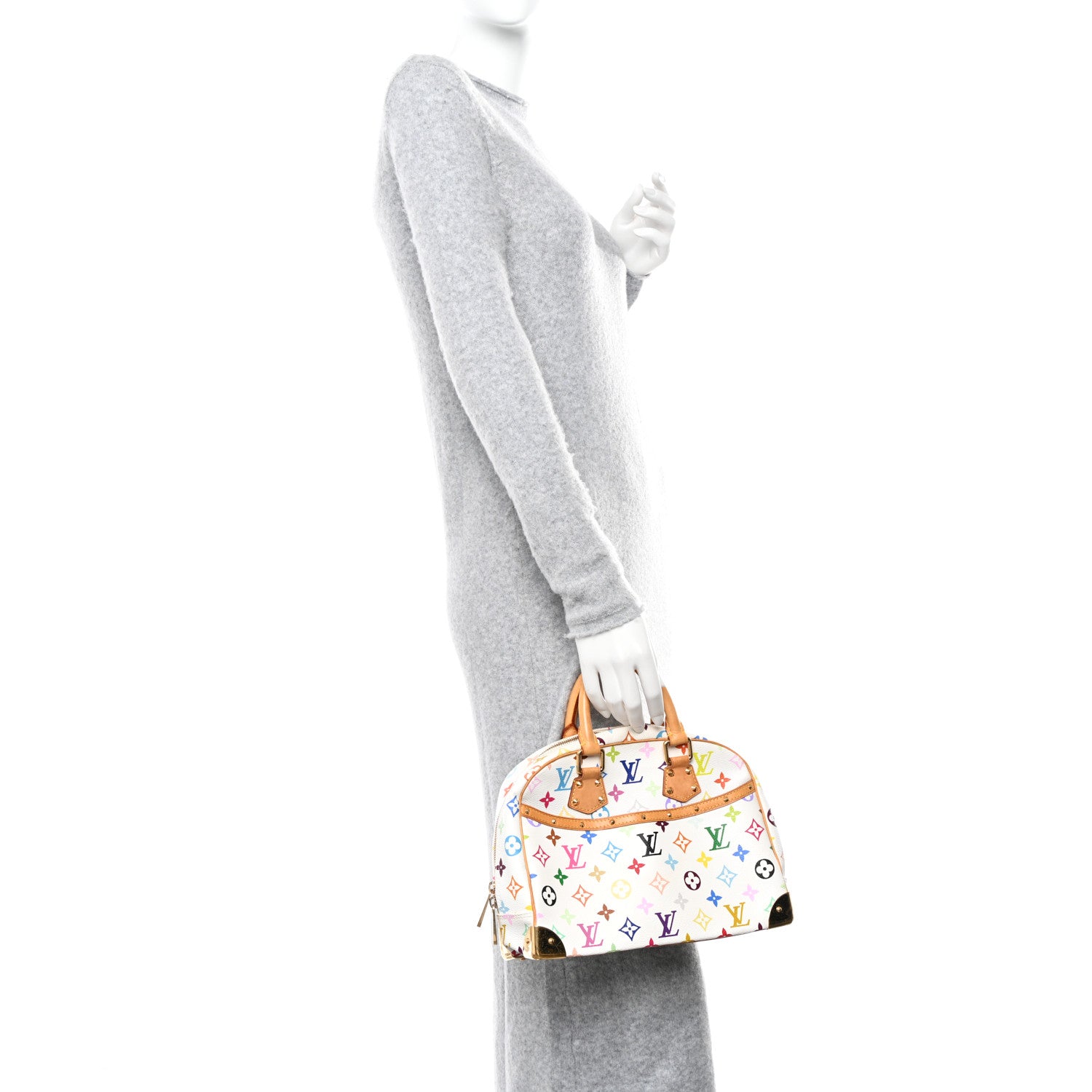 Louis Vuitton LOUIS VUITTON Monogram Multicolor Trouville White 3 of 10