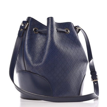 Gucci Hilary Lux Bright Diamante Medium Bucket Bag Classic Marine 3 of 15