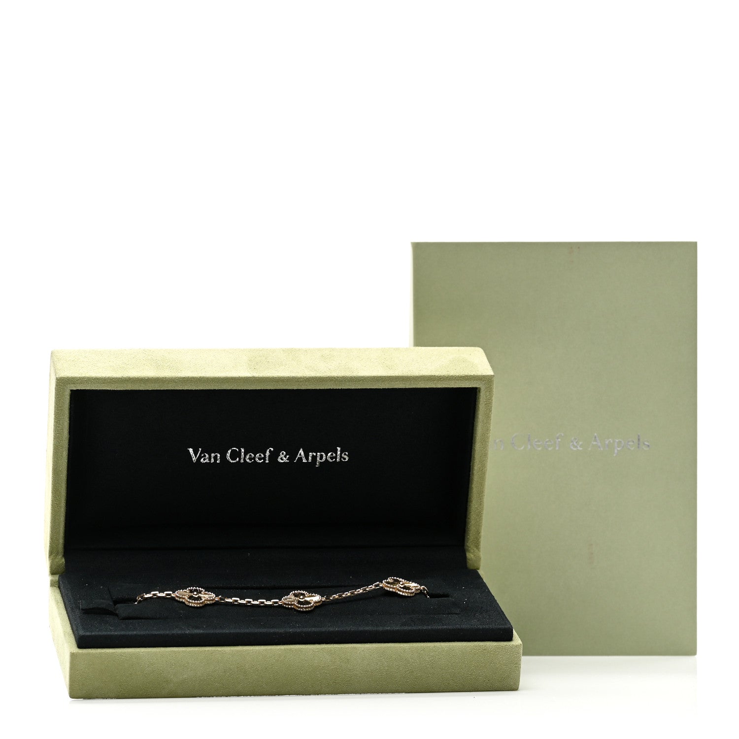 Van Cleef & Arpels 18K Yellow Gold 5 Motifs Guilloche Vintage Alhambra Bracelet 5 of 5