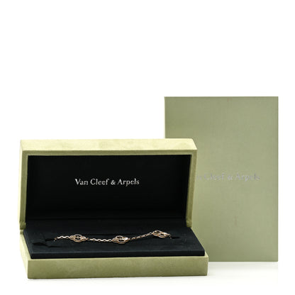 Van Cleef & Arpels 18K Yellow Gold 5 Motifs Guilloche Vintage Alhambra Bracelet 5 of 5