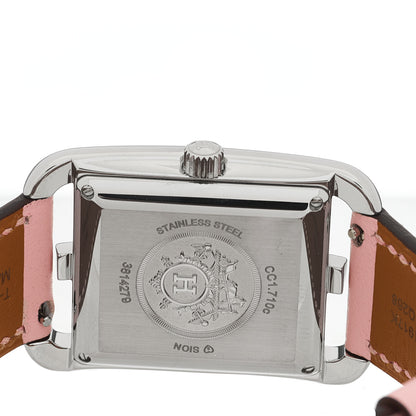 Hermes Stainless Steel Swift Diamond 29mm Cape Cod Automatic Watch Rose Sakura 4 of 5