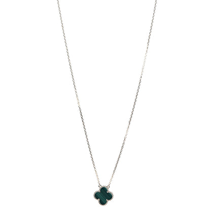 Van Cleef & Arpels 18K Yellow Gold Malachite Vintage Alhambra Pendant Necklace 1 of 8