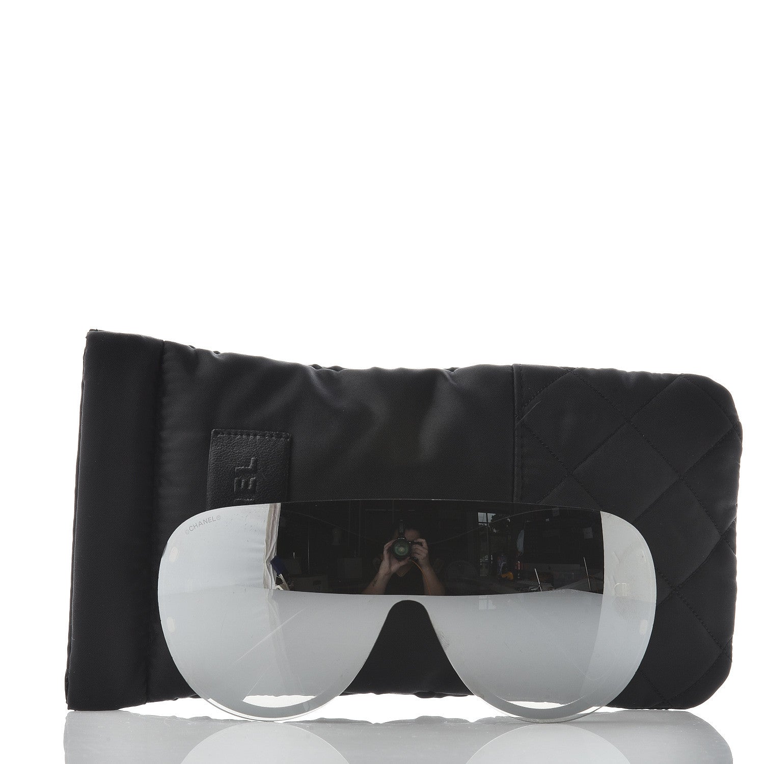 Chanel Clip On Sunglasses 71230 Mirror Grey Black 10 of 10