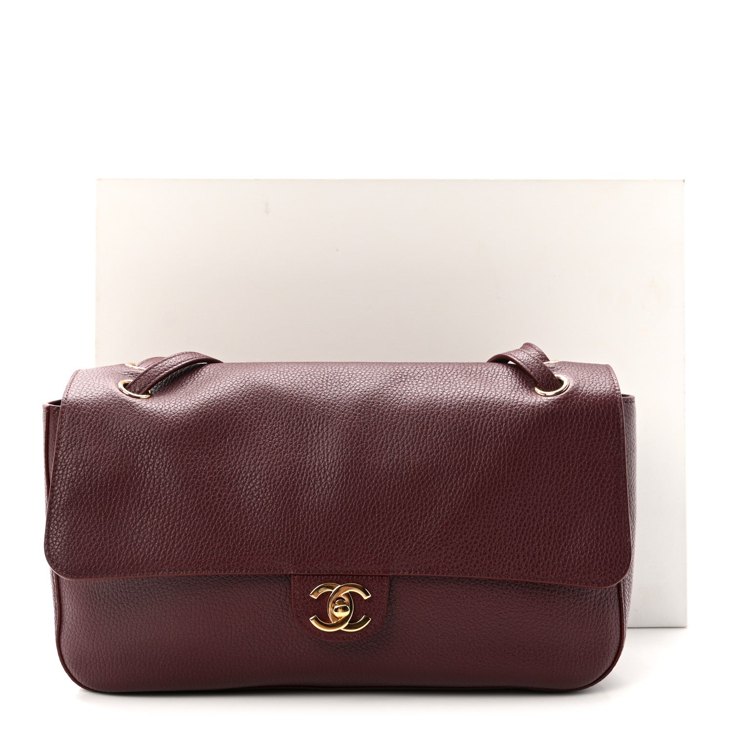 Chanel Grained Calfskin Small Souplissimo Maxi Flap Burgundy 11 of 11