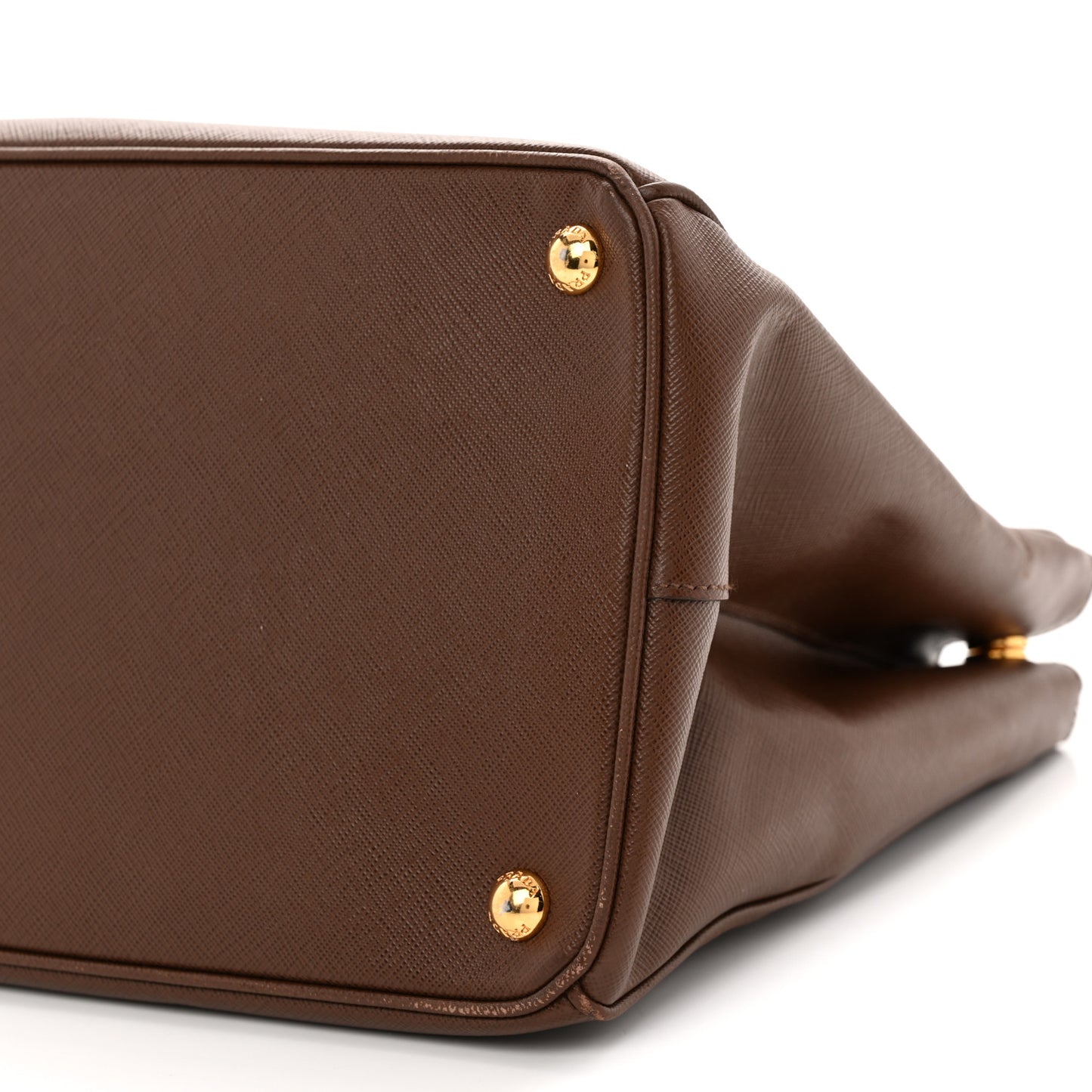 Saffiano Lux Large Galleria Double Zip Tote Cacao