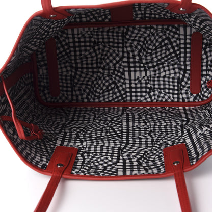MCM Visetos Medium Liz Reversible Shopper Tote Black Red 5 of 15