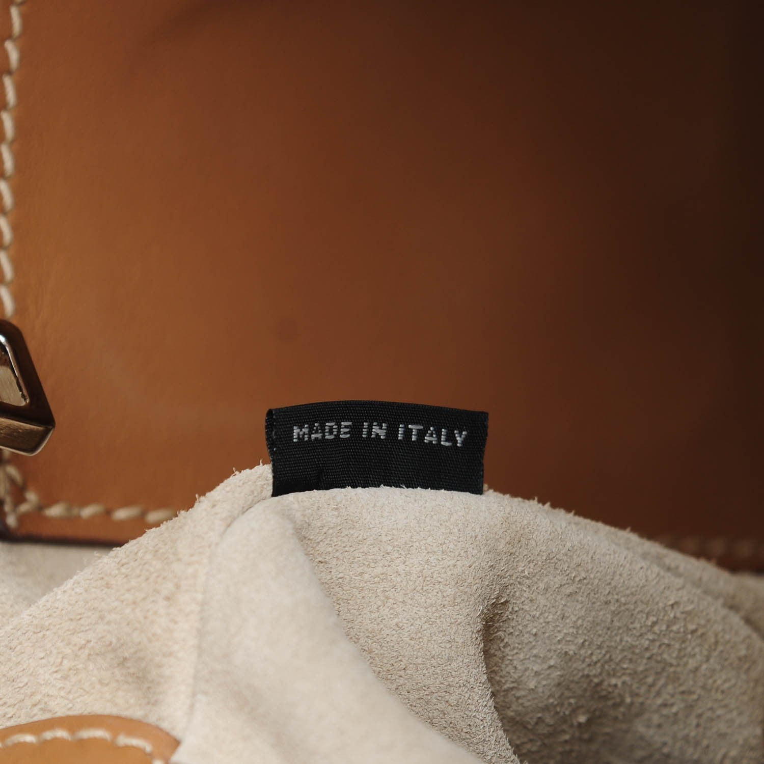 Prada City Calf Topstitched Hobo Caramel 7 of 8