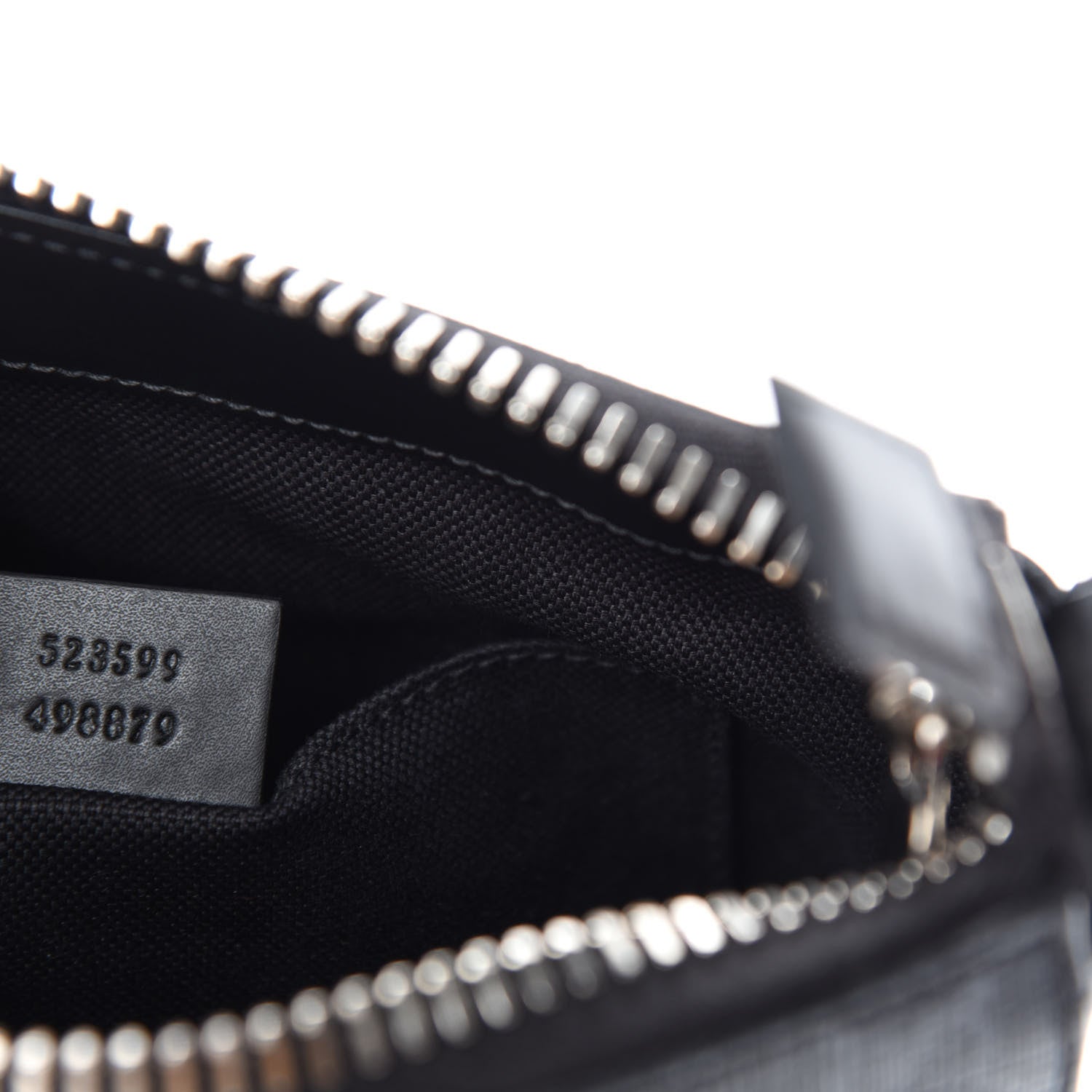 Gucci GG Supreme Monogram Web Small Flat Messenger Bag Black Grey 10 of 11