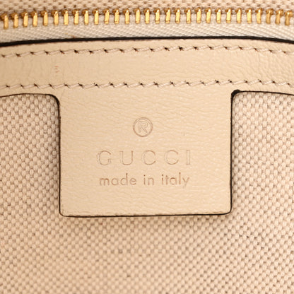 Gucci Monogram Calfskin Medium Horsebit 1955 Tote Bag Beige Mystic White 7 of 16
