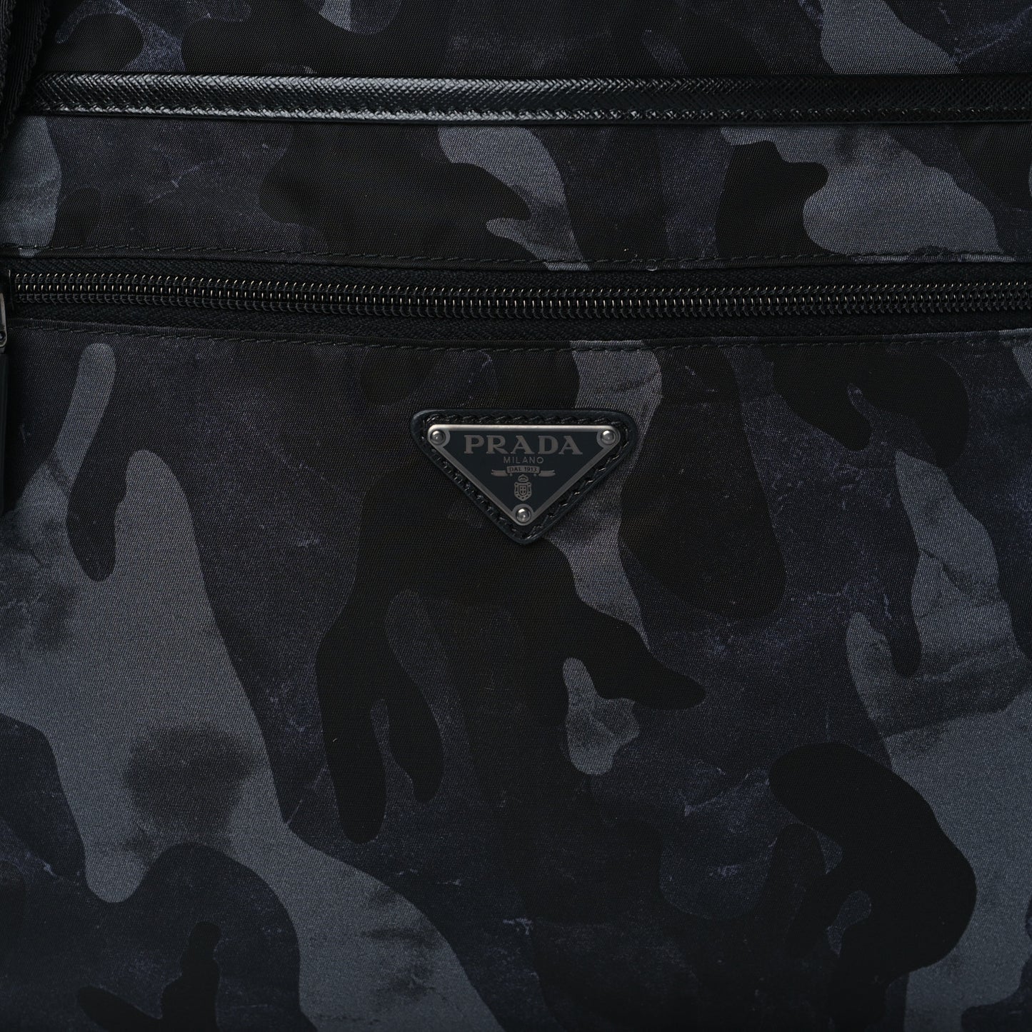 Tessuto Nylon Camouflage Flat Messenger Fumo