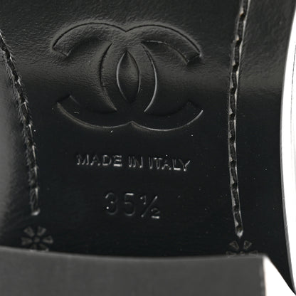 Chanel Calfskin Cap Toe High Boots 35.5 Black 7 of 10