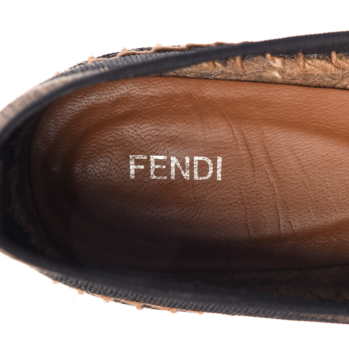 Canvas Pequin Espadrilles 41 Tobacco Black