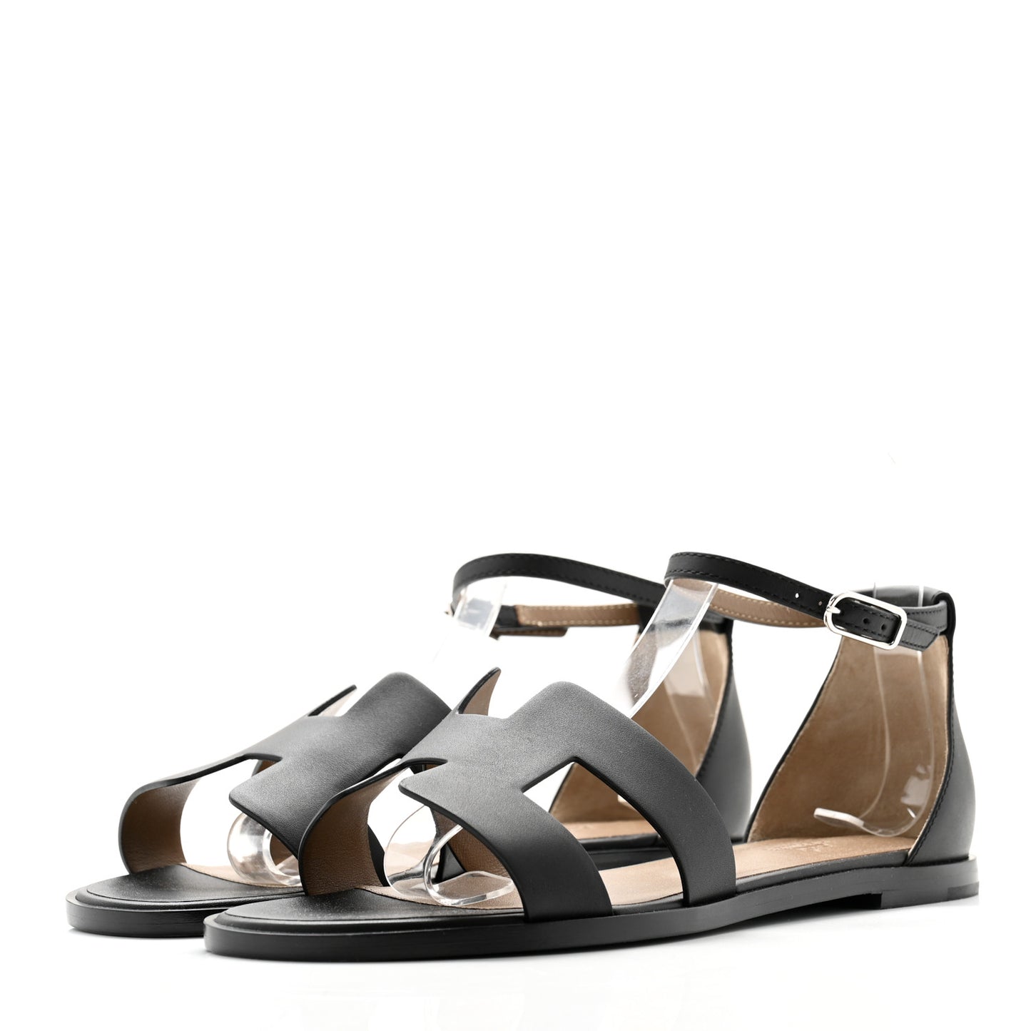 Calfskin Santorini Sandals 39 Black