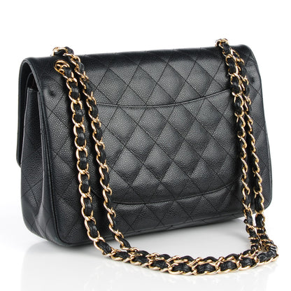 Chanel Caviar Quilted Jumbo Double Flap Black 6 of 12