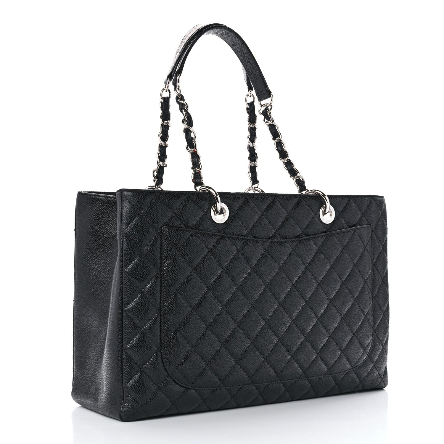 Chanel Caviar Quilted XL Grand Shopping Tote GST Black 3 of 11