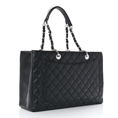 Chanel Caviar Quilted XL Grand Shopping Tote GST Black 3 of 11