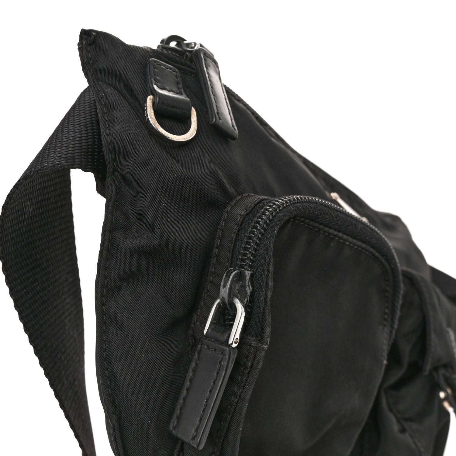 Prada Tessuto Nylon Multi Pocket Belt Bag Black 12 of 13