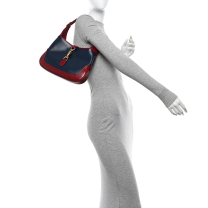 Gucci Boarded Dyana Lux Calfskin Bi-Color Small Jackie 1961 Hobo Blue Agata New Cherry Red 2 of 13