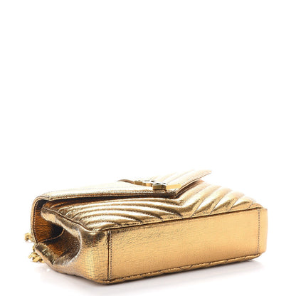 Saint Laurent Metallic Cracked Calfskin Matelasse Monogram Medium College Bag Copper 4 of 7