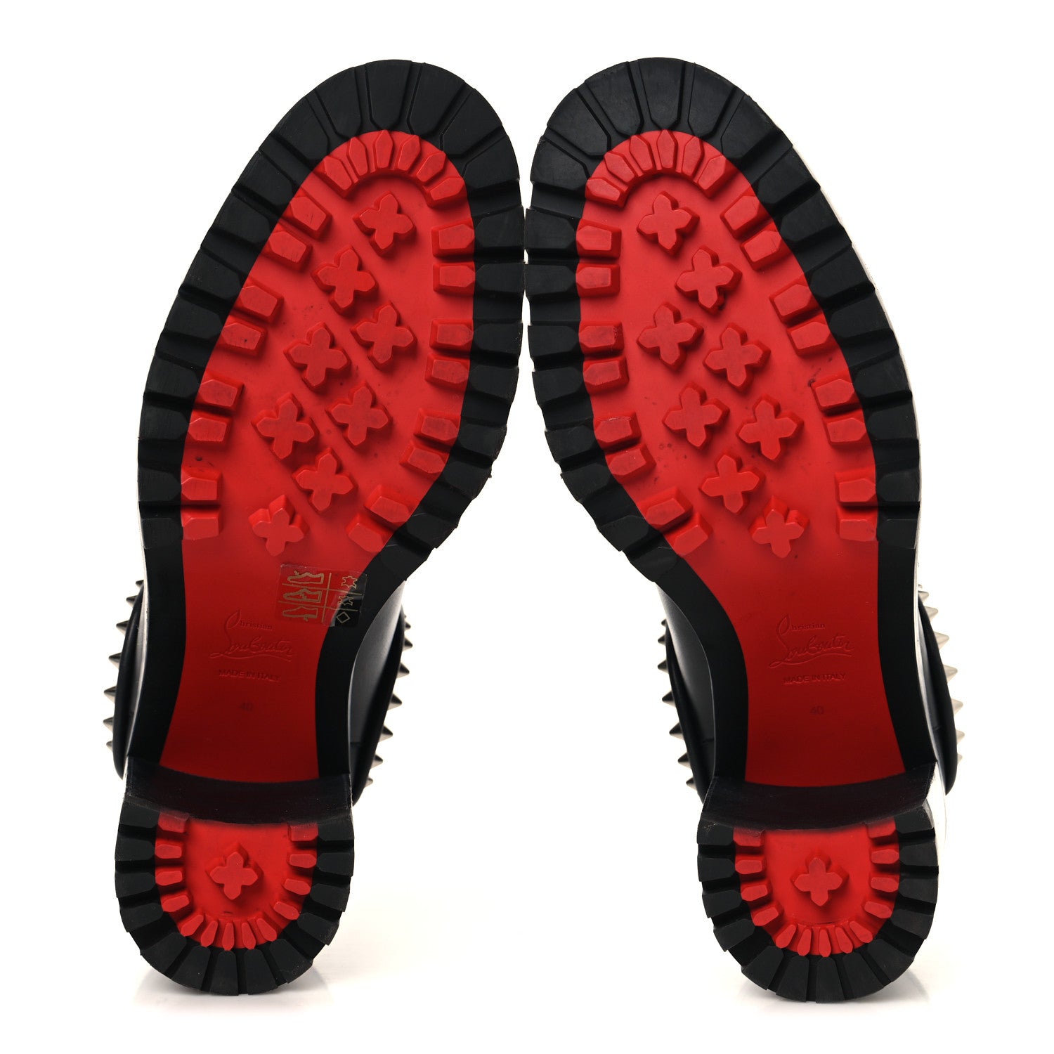 Christian Louboutin Nappa Spiked Capahutta 70 Chelsea Boots 40
