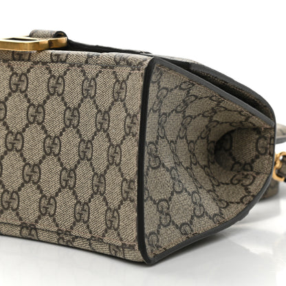 Balenciaga X GUCCI GG Supreme Monogram Small Hourglass Top Handle Bag Beige Ebony 8 of 11