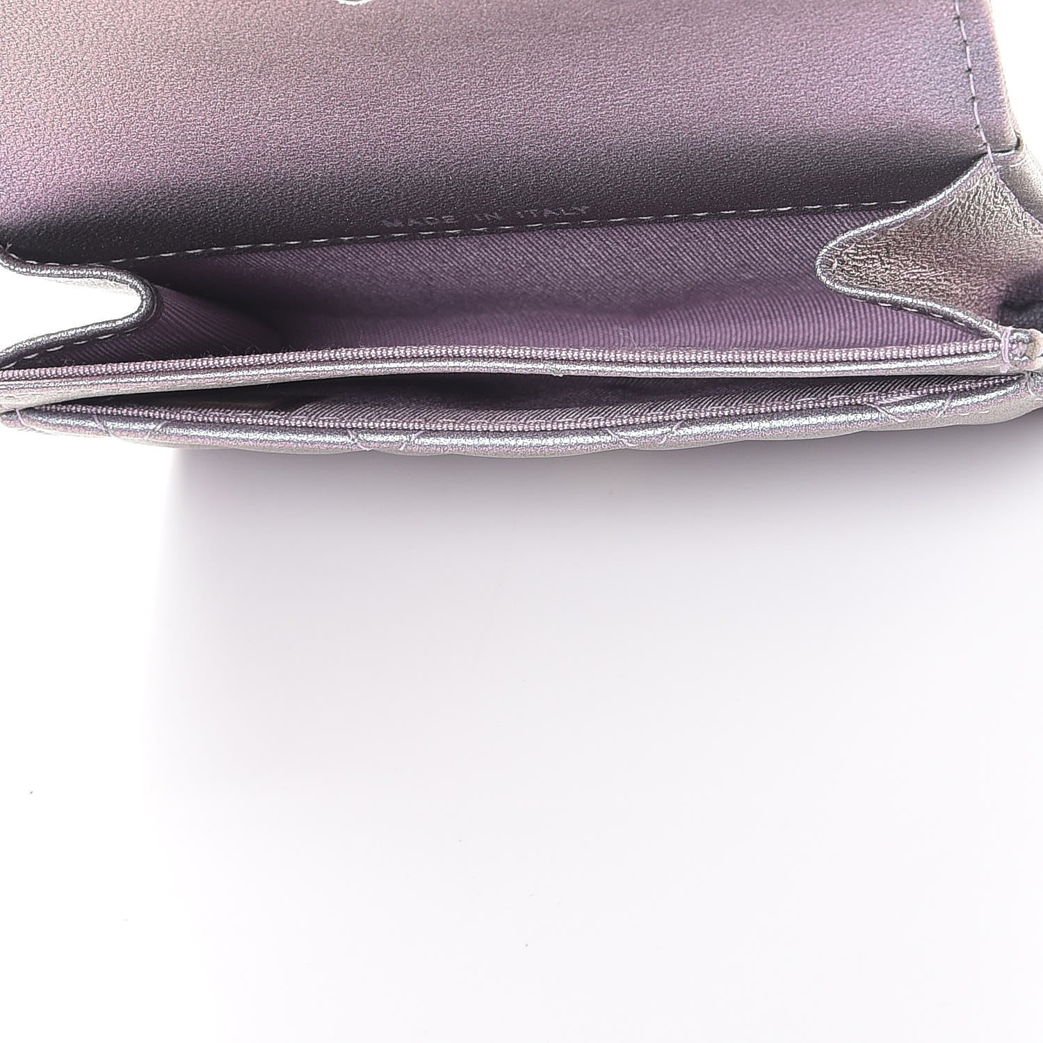 Chanel Iridescent Lambskin Quilted Reissue Flap Card Holder Light Purple 5 of 9