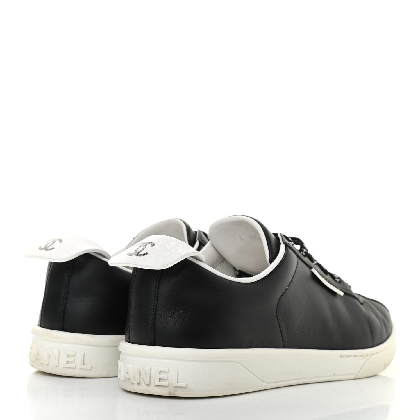 Calfskin CC Womens Sneakers 40 Black