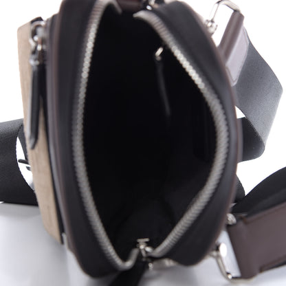 Fendi Nylon Fabric Jacquard Chamois FF 1974 Medium Crossbody Messenger Black Nuvola 5 of 9