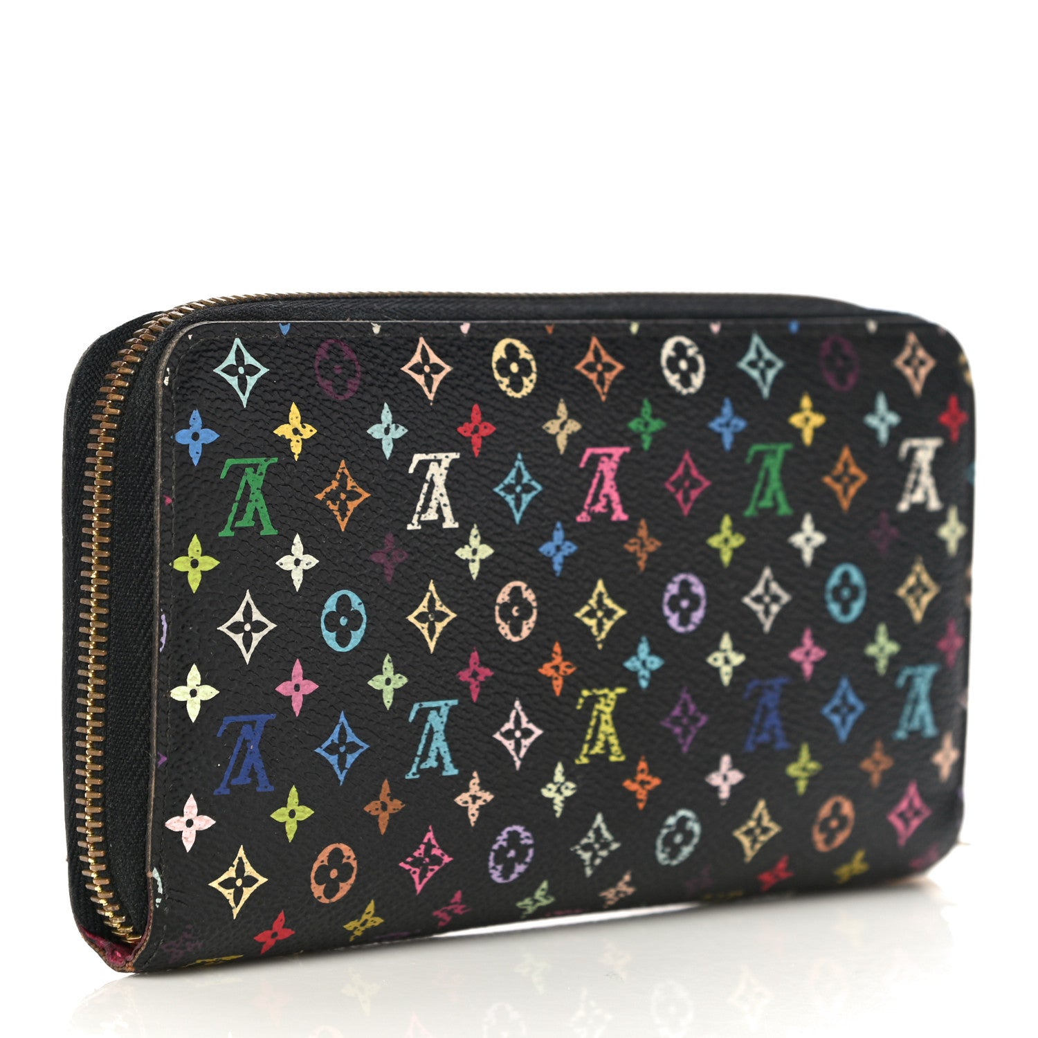 Louis Vuitton Monogram Multicolor Zippy Wallet Black Grenade 3 of 15