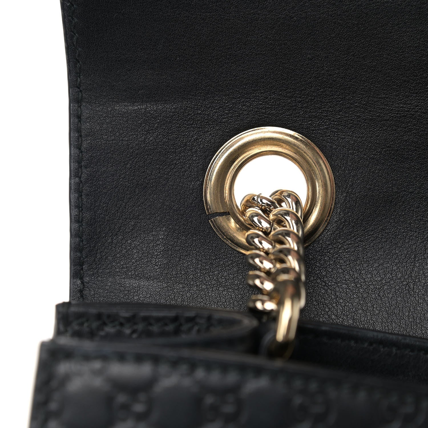 Gucci Microguccissima Medium Emily Chain Shoulder Bag Black 12 of 14