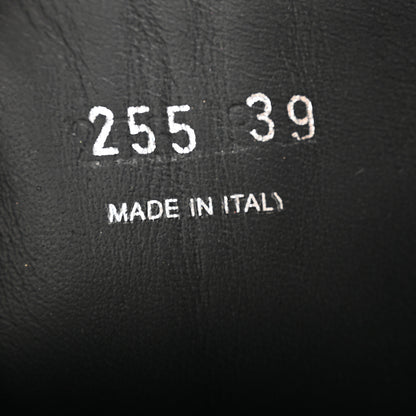 Prada Spazzolato Rois Nylon Metal Triangle Logo Monolith Pouch Pocket 55mm Boots 39 Black 7 of 7