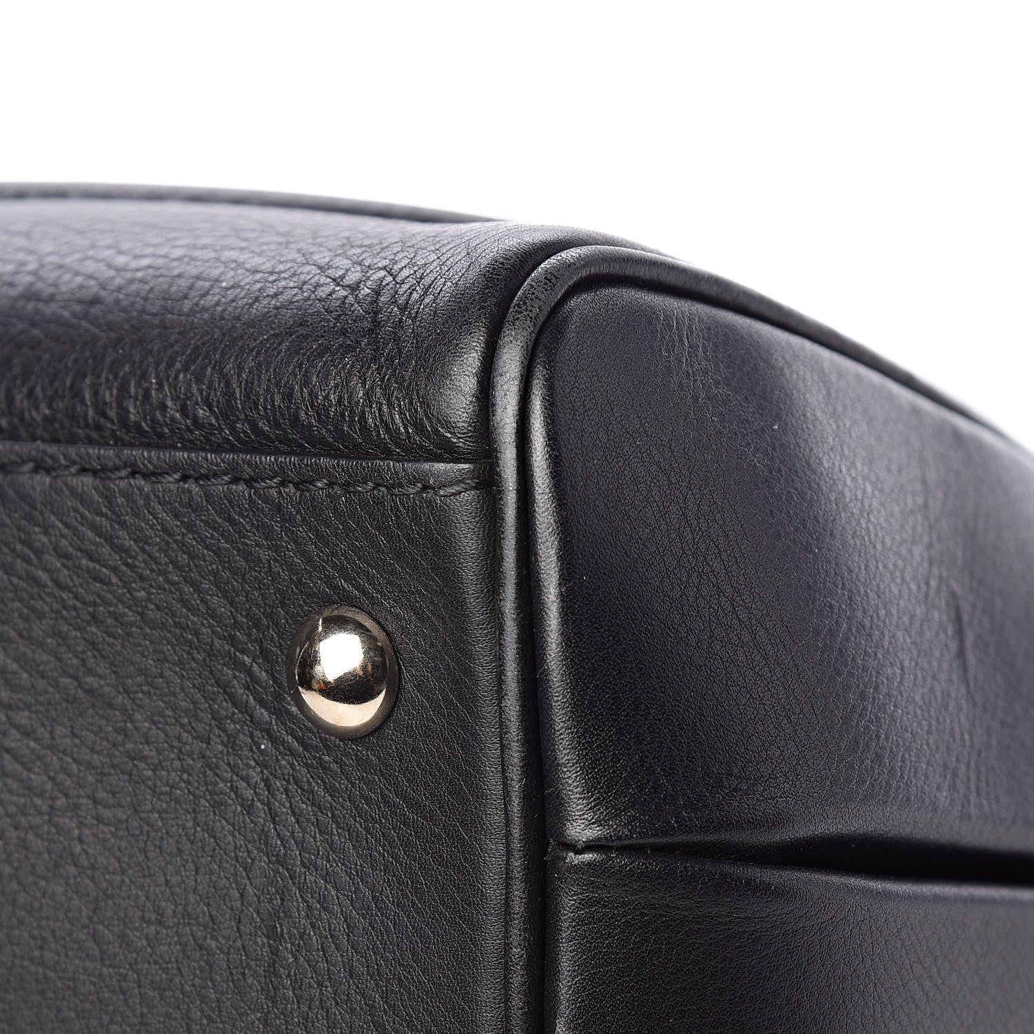 Gucci Calfskin Bold Bamboo Medium Top Handle Bag Black 12 of 12