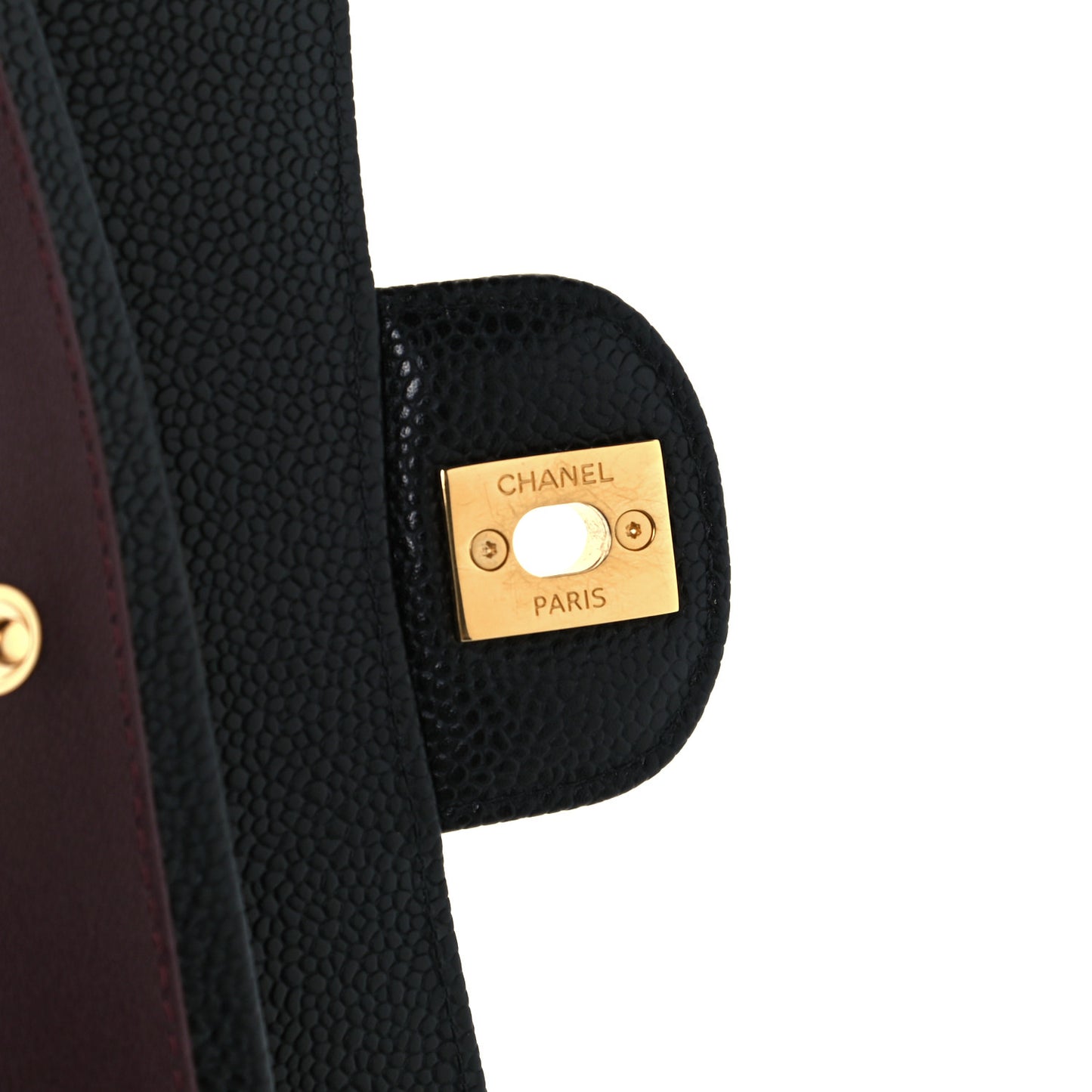 Caviar Quilted Small Double Flap Black