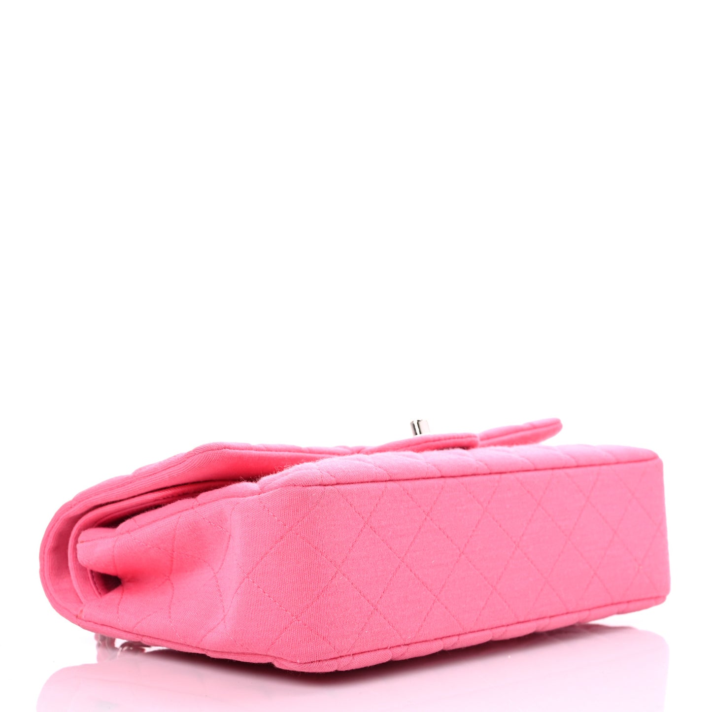 Jersey Quilted Medium Double Flap Dark Pink