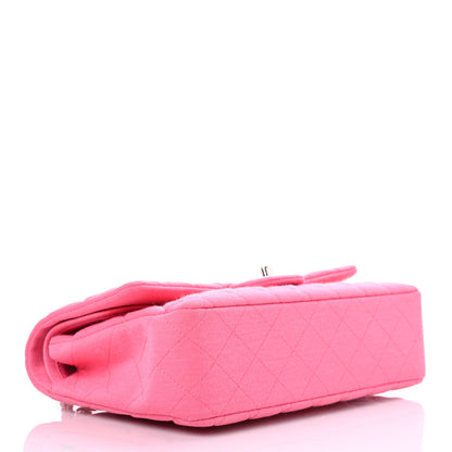 Chanel Jersey Quilted Medium Double Flap Dark Pink 3 of 10