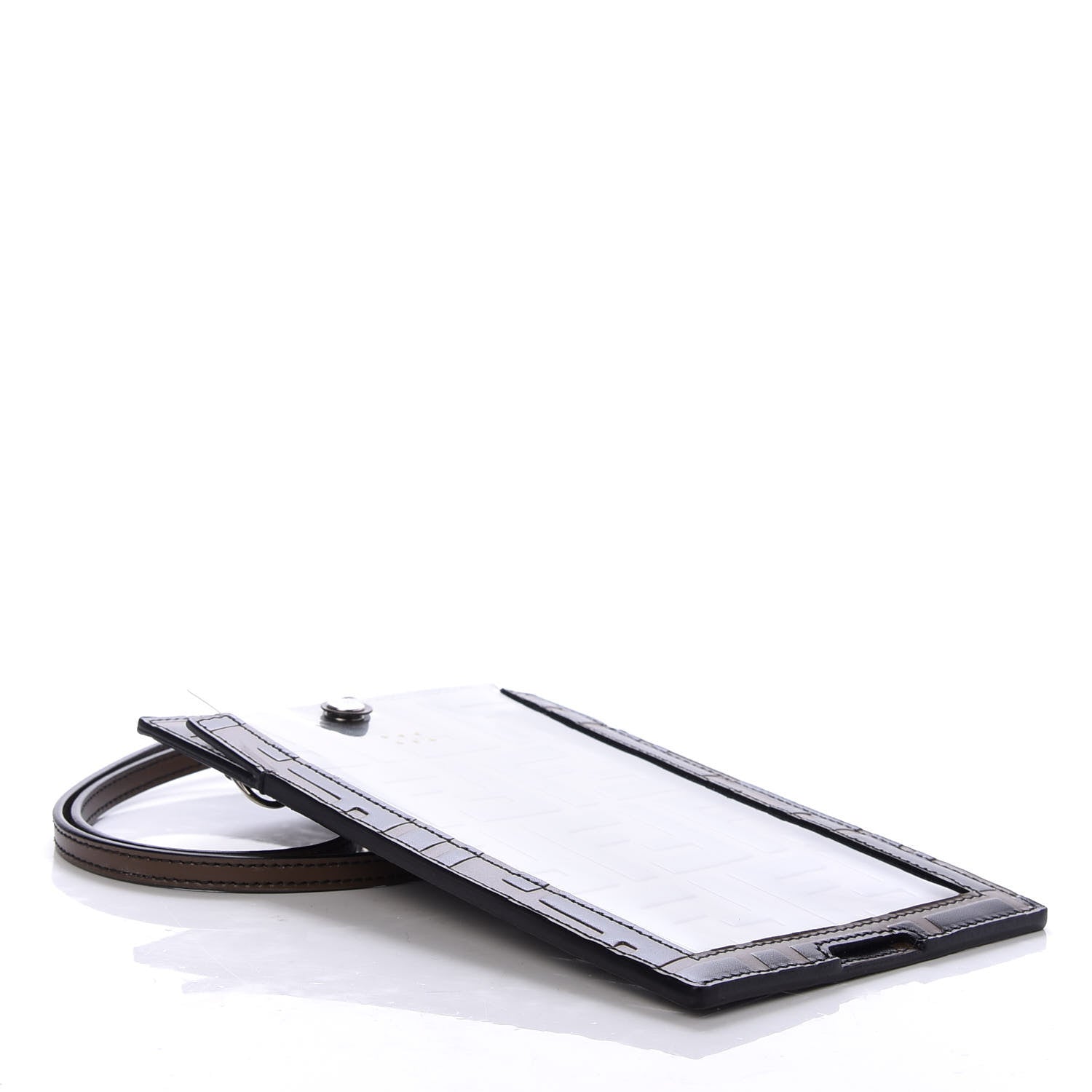 Fendi Calfskin FF 1974 Embossed Iphone X Lanyard Case Maya Black 4 of 4