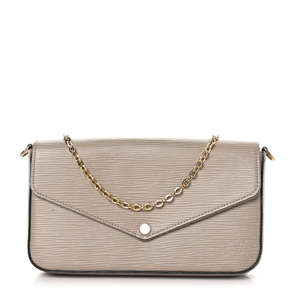 Louis Vuitton Epi Felicie Pochette Chain Wallet Galet 1 of 10