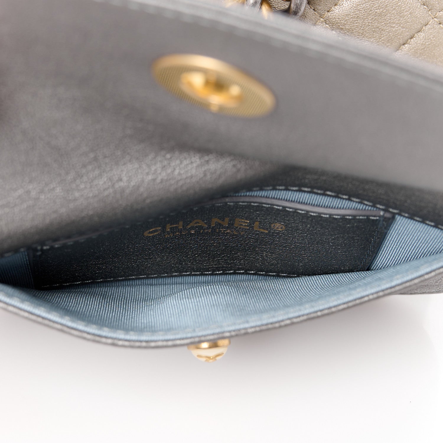 Chanel Lambskin Quilted Private Affair Camellia Flap Pale Gold Silver Dark Gold 10 of 15