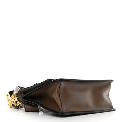 Fendi Vitello Century F is Fendi Bi-Color FF 1974 Embossed Kan I Shoulder Bag Maya Black 4 of 13