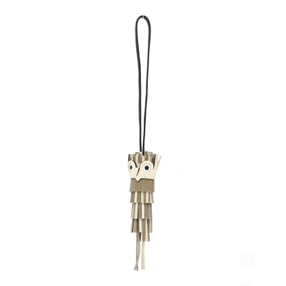 Hermes Milo Lambskin Epsom Chouette Bag Charm Beige Marfa Craie Black Nata White 1 of 5