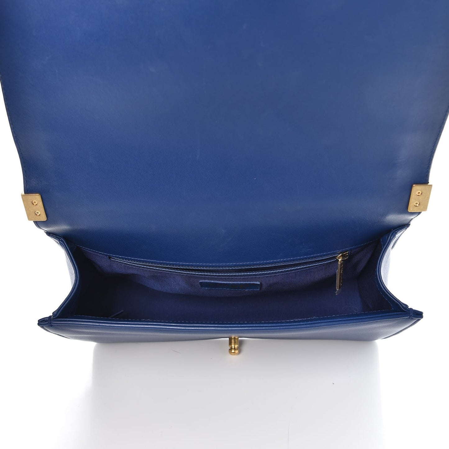 Calfskin Quilted New Medium Boy Flap Blue