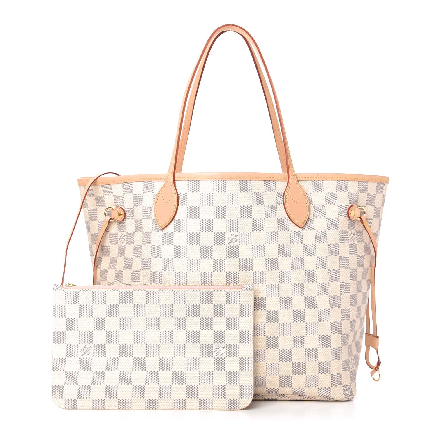 Louis Vuitton Damier Azur Neo Neverfull MM Rose Ballerine 1 of 12