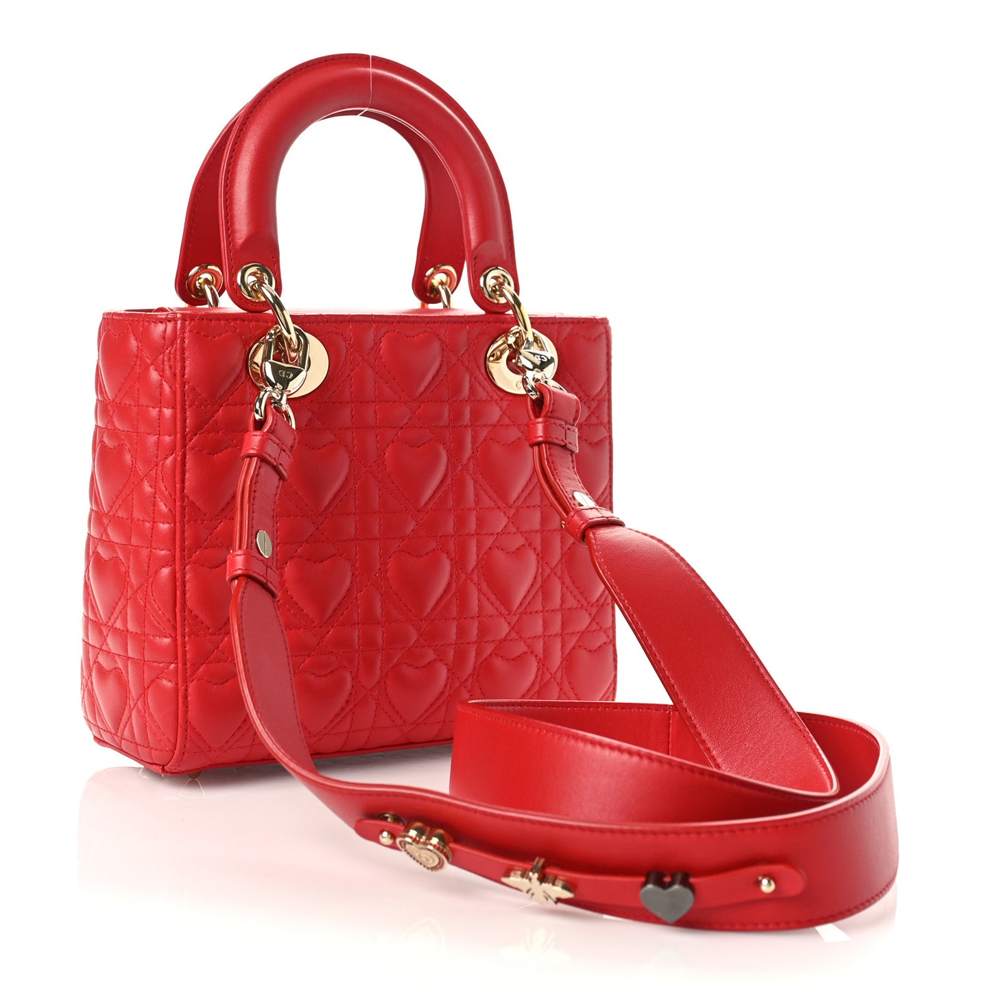 Lambskin Cannage Dioramour Small My ABCDior Lady Dior Spicy Red