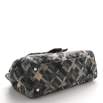 Chanel Woven Tweed CC Flap Dark Grey 4 of 10